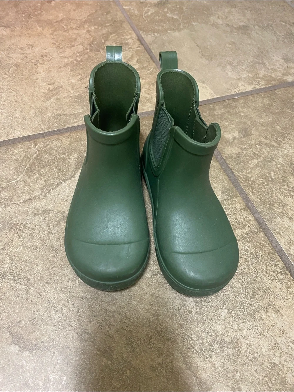 BearPaw Kids Olive Green Chelsea Rain Boots